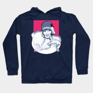 Clara Bow - An illustration by Paul Cemmick Hoodie